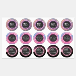 Neon Hot Pink Motivation Labels Etiketten