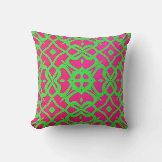 Neon Hot Pink/Neon Green Kissen (Vorderseite)