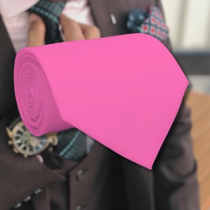 Neon Hot Pink Solid Color Classic Krawatte