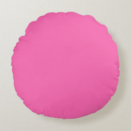 Neon Hot Pink Solid Color | Classic Rundes Kissen