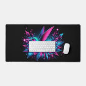 Neon Hummingbird, Augen fangende Neontiere Schreibtischunterlage (Tastatur & Maus)
