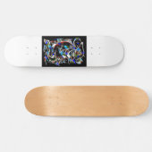 Neon-Hund-Skateboard Skateboard (Horizontal)