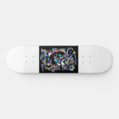 Neon-Hund-Skateboard Skateboard (Horizontal)