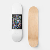 Neon-Hund-Skateboard Skateboard (Vorderseite)