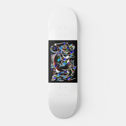 Neon-Hund-Skateboard Skateboard (Vorderseite)