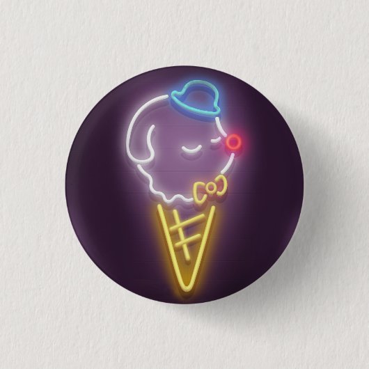 Neon Ice Cream Button (Vorderseite)