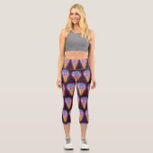 Neon Ice Cream Dog Capri Leggings (Vorderseite)