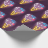 Neon Ice Cream Dog Geschenkpapier (Ecke)