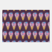 Neon Ice Cream Dog Geschenkpapier Set (Vorderseite)