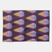 Neon Ice Cream Dog Geschirrtuch (Horizontal)