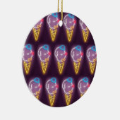 Neon Ice Cream Dog Keramik Ornament (Rechts)