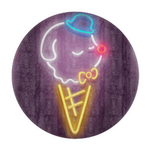 Neon Ice Cream Dog Schneidebrett