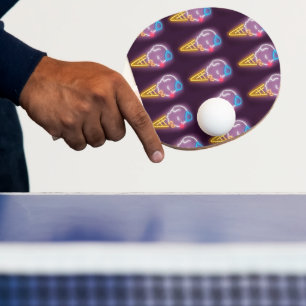 Neon Ice Cream Dog Tischtennis Schläger