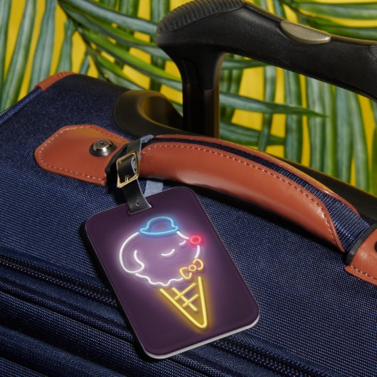 Neon Ice Cream Gepäckanhänger (Vorderseite Insitu 1)