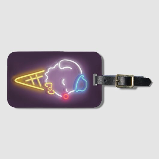 Neon Ice Cream Gepäckanhänger (Vorderseite (Horizontal))