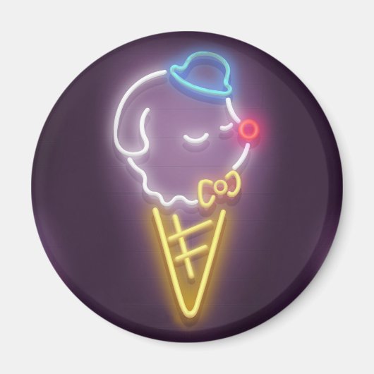 Neon Ice Cream Magnet (Vorne)