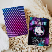 Neon Ice Skaten Einladung | Ice Skaten Birthday