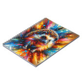 Neon-Igel-Burst-Notizbuch Notizblock (Linke Seite)