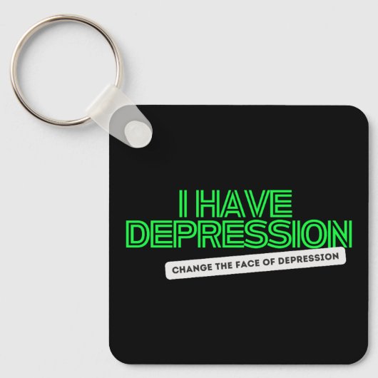 Neon_IHAVEDEPRESSION_ QR CODE Schlüsselanhänger (Vorderseite)