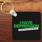 Neon_IHAVEDEPRESSION_ QR CODE Schlüsselanhänger (Vorderseite)