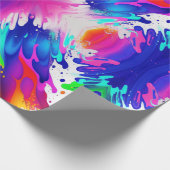 Neon, Imitate leuchten in Dunkelheit, Paint-Spritz Geschenkpapier (Ecke)