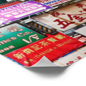 Neon in den Straßen von Hongkong Poster (Ecke)