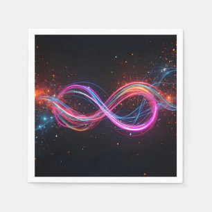 Neon Infinity Symbol in Bewegung Serviette