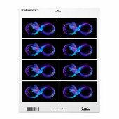 Neon Infinity Symbol mit dem leuchtenden Hummingbi (Vorne)