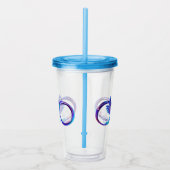 Neon Infinity Symbol mit dem leuchtenden Hummingbi Acryltrinkbecher (Rechts)