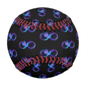 Neon Infinity Symbol mit dem leuchtenden Hummingbi Baseball (Rückseite)