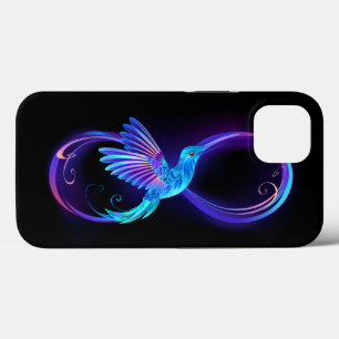 Neon Infinity Symbol mit dem leuchtenden Hummingbi Case-Mate iPhone Hülle