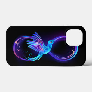 Neon Infinity Symbol mit dem leuchtenden Hummingbi Case-Mate iPhone Hülle