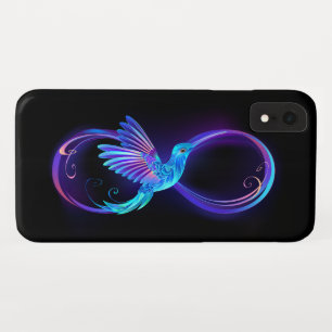 Neon Infinity Symbol mit dem leuchtenden Hummingbi Case-Mate iPhone Hülle
