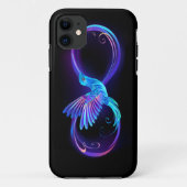 Neon Infinity Symbol mit dem leuchtenden Hummingbi Case-Mate iPhone Hülle (Rückseite)