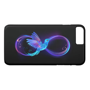 Neon Infinity Symbol mit dem leuchtenden Hummingbi Case-Mate iPhone Hülle