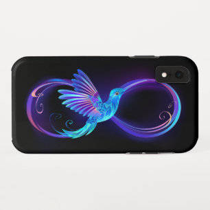Neon Infinity Symbol mit dem leuchtenden Hummingbi Case-Mate iPhone Hülle