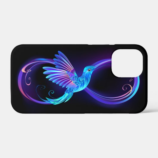 Neon Infinity Symbol mit dem leuchtenden Hummingbi Case-Mate iPhone Hülle (Rückseite (Horizontal))