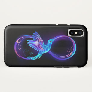 Neon Infinity Symbol mit dem leuchtenden Hummingbi Case-Mate iPhone Hülle
