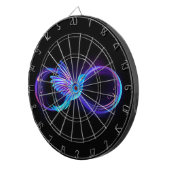 Neon Infinity Symbol mit dem leuchtenden Hummingbi Dartscheibe (Vorderseite rechts)