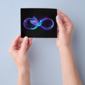 Neon Infinity Symbol mit dem leuchtenden Hummingbi Flyer (Gruppe)