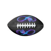 Neon Infinity Symbol mit dem leuchtenden Hummingbi Football (Vorderseite)