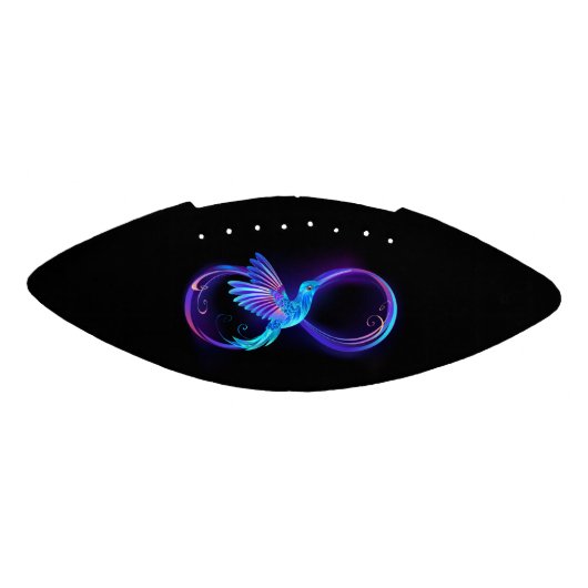 Neon Infinity Symbol mit dem leuchtenden Hummingbi Football (Panel)