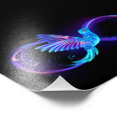 Neon Infinity Symbol mit dem leuchtenden Hummingbi Fotodruck (Ecke)
