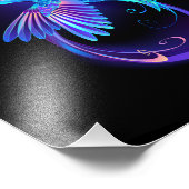 Neon Infinity Symbol mit dem leuchtenden Hummingbi Fotodruck (Ecke)