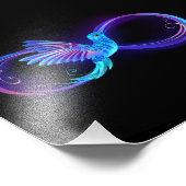 Neon Infinity Symbol mit dem leuchtenden Hummingbi Fotodruck (Ecke)
