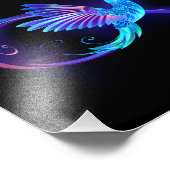 Neon Infinity Symbol mit dem leuchtenden Hummingbi Fotodruck (Ecke)