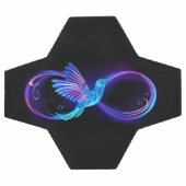 Neon Infinity Symbol mit dem leuchtenden Hummingbi Fußball (Flach)