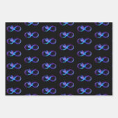 Neon Infinity Symbol mit dem leuchtenden Hummingbi Geschenkpapier Set (Vorderseite 2)