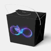 Neon Infinity Symbol mit dem leuchtenden Hummingbi Geschenkschachtel (Rückseite)