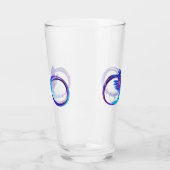 Neon Infinity Symbol mit dem leuchtenden Hummingbi Glas (Links)